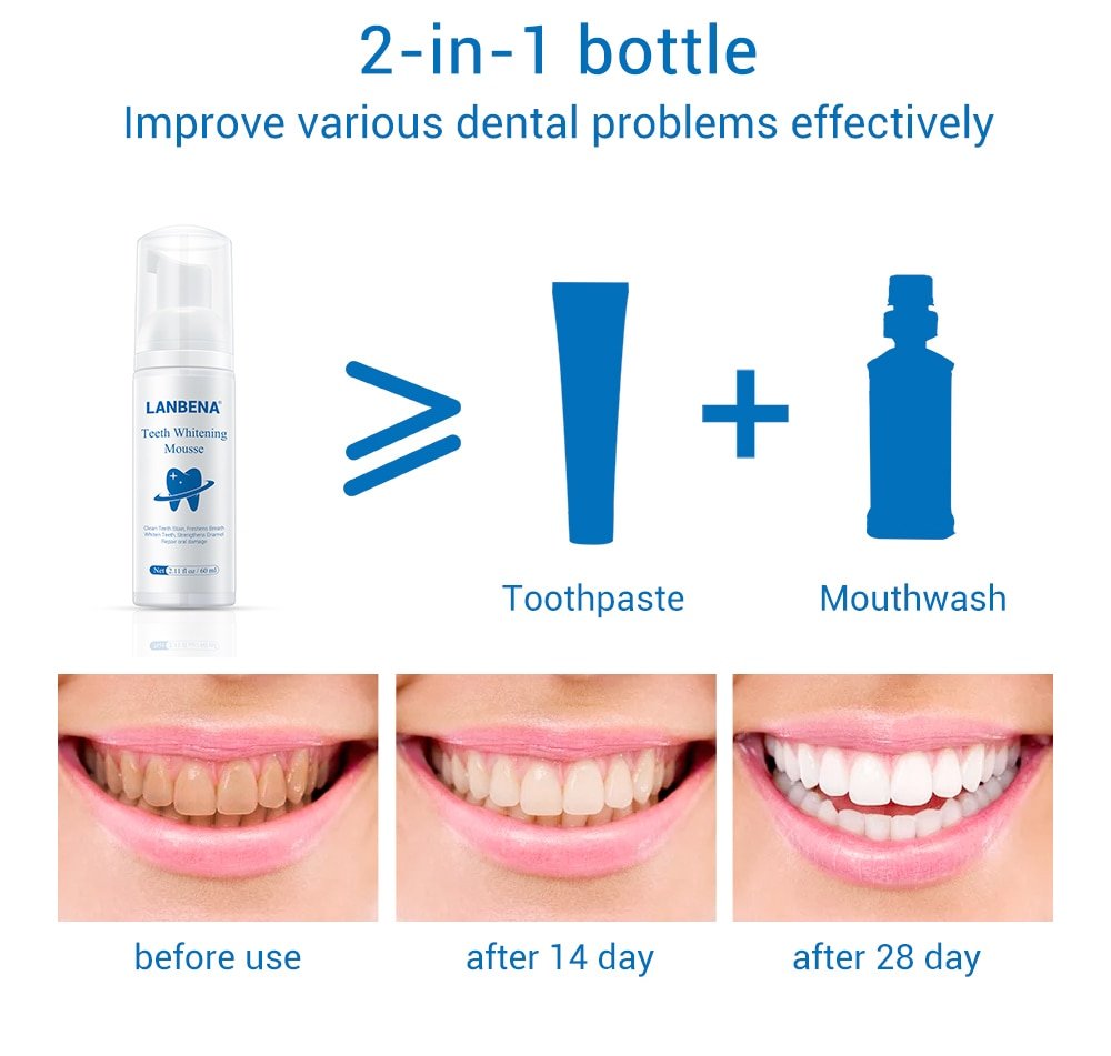 Whitening Teeth Mousse to Remove Stains - Cheery Valley